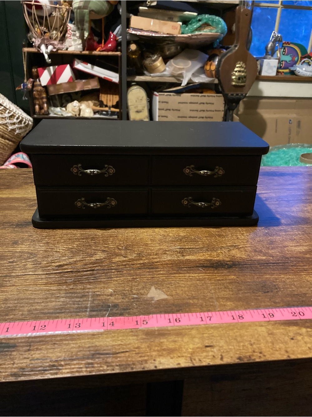Black rectangular jewelry box - Picture 10 of 10